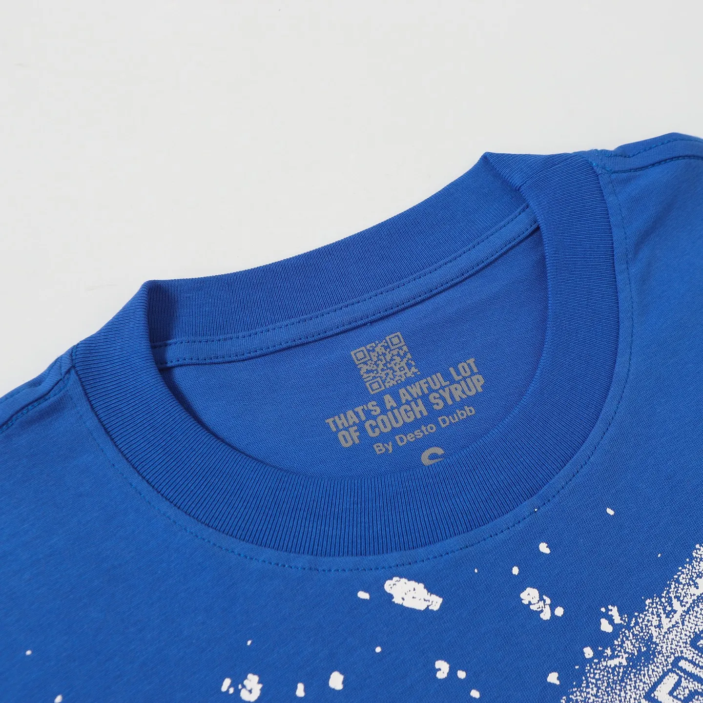 #kleinblue｜That's A AWFUL LOT OF COUGH SYRUP In Stock Real shot American simple trendy brand loose casual T-shirt Fabric (fabric): 32 counts Weight combed double yarn pure cotton Sizes (size): S-M L X L Color (colour): Klein Blue